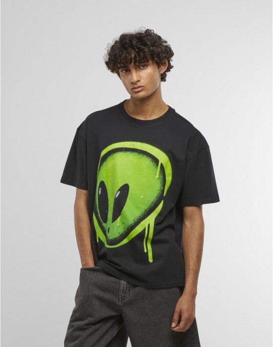 Тениска Dripping Alien Head Oversize Tee black XXL Тениска Dripping Alien Head Oversize Tee black XXL