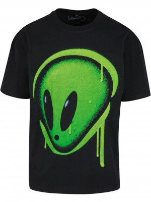Тениска Dripping Alien Head Oversize Tee black XXL Тениска Dripping Alien Head Oversize Tee black XXL