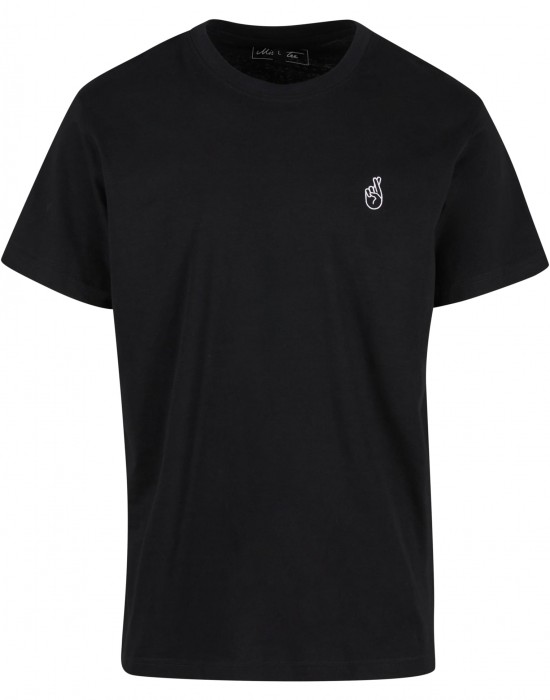 Тениска Crossed Fingers Handsign EMB Tee black XXL Тениска Crossed Fingers Handsign EMB Tee black XXL