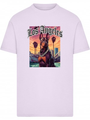 Тениска Los Angeles Dog Tee lilac XXL Тениска Los Angeles Dog Tee lilac XXL