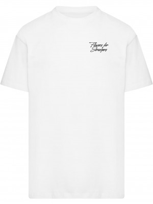 Тениска Flowers For Strangers Heavy Oversize Tee white XXL Тениска Flowers For Strangers Heavy Oversize Tee white XXL