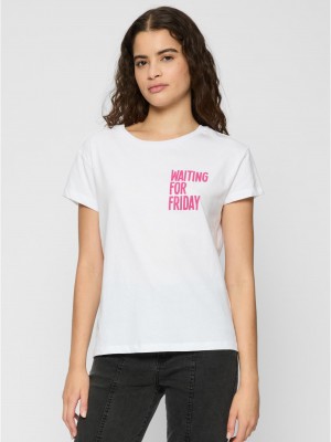 Тениска Waiting for Friday Tee white XXL Тениска Waiting for Friday Tee white XXL