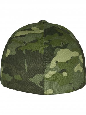 Шапка с козирка в зелен камуфлаж Flexfit Multicam Шапка с козирка в зелен камуфлаж Flexfit Multicam