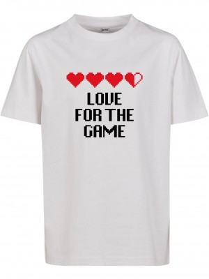 Детска Тениска Kids Love for The Game Tee white 158/164