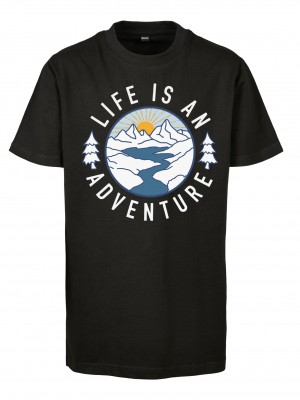 Детска Тениска Kids Life Is An Adventure Tee black 158/164