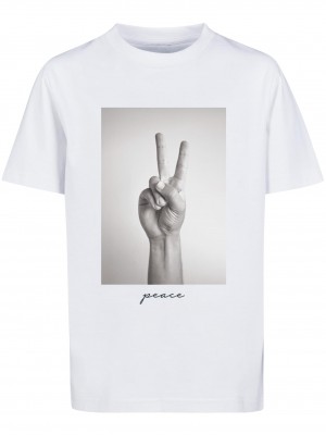 Детска Тениска Kids Peace Sign Tee white 158/164