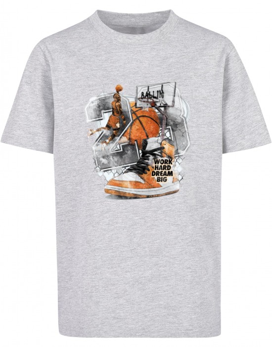 Детска Тениска Kids Vintage Ballin Tee heather grey 158/164