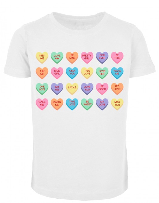 Детска Тениска Kids Sweet Heart Candy Tee white 158/164