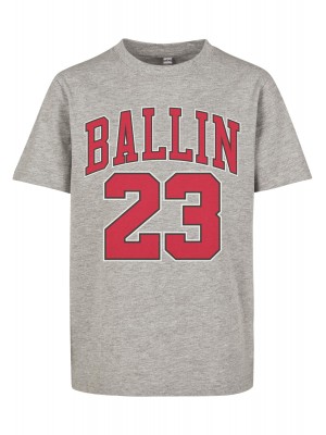 Детска Тениска Kids Ballin 23 Tee heather grey 158/164