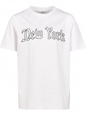 Детска Тениска Kids New York Tee white 158/164
