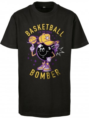 Детска Тениска Kids Basketball Bomber Tee black 158/164