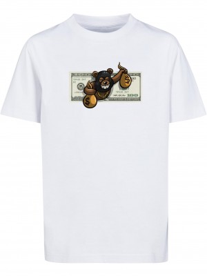 Детска Тениска Kids Money Bear Tee white 158/164