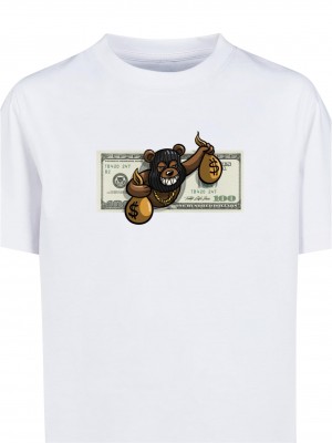 Детска Тениска Kids Money Bear Tee white 158/164