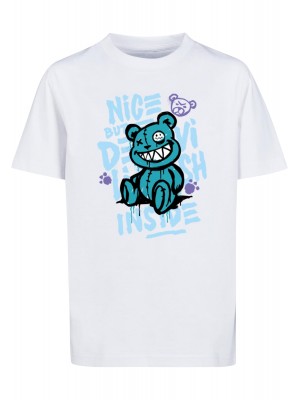 Детска Тениска Kids Nice But Devilish Tee white 158/164