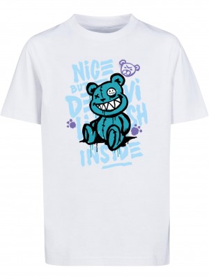 Детска Тениска Kids Nice But Devilish Tee white 158/164