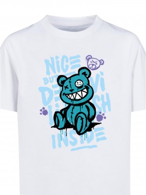Детска Тениска Kids Nice But Devilish Tee white 158/164