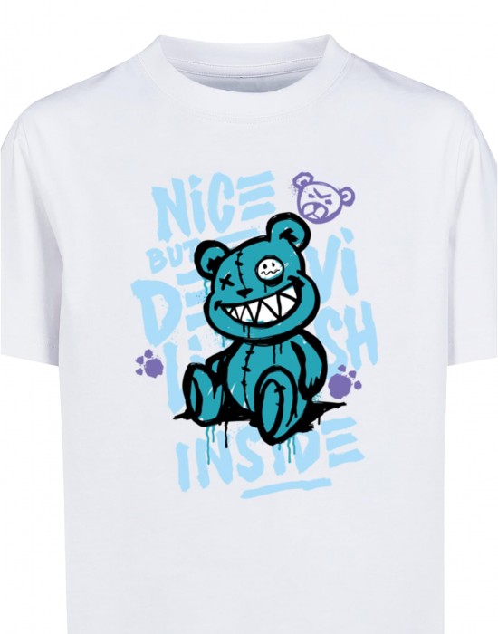 Детска Тениска Kids Nice But Devilish Tee white 158/164