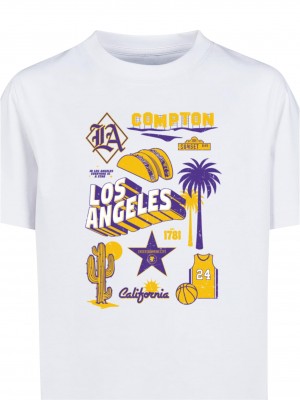 Детска Тениска Kids LA Classic Tee white 158/164