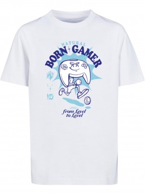 Детска Тениска Kids Natural Born Gamer Vintage Tee white 158/164