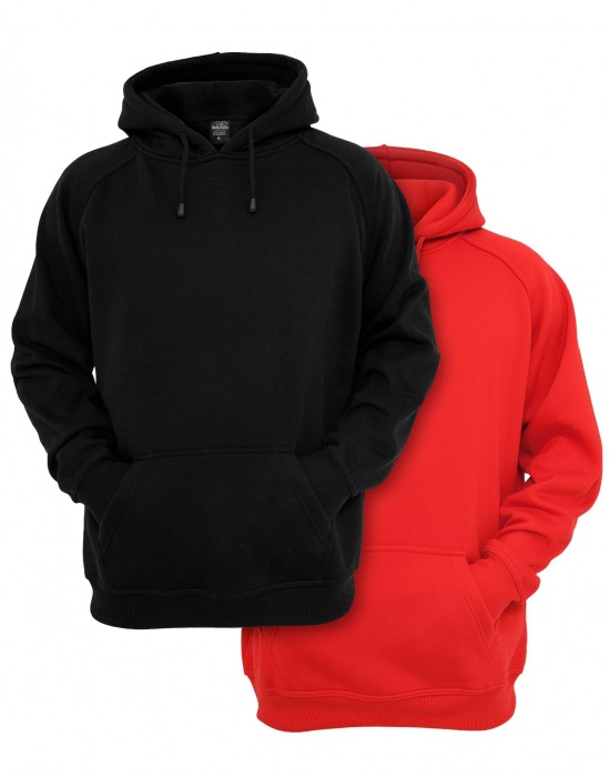 Суичър Blank Hoody 2-Pack black+red XXL