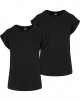 2 Броя Изчистени Дамски ТенискиPre-Pack Ladies Extended Shoulder Tee 2-Pack black XXL 2 Броя Изчистени Дамски ТенискиPre-Pack Ladies Extended Shoulder Tee 2-Pack black XXL