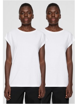 2 Броя Изчистени Мъжки ТенискиPre-Pack Ladies Extended Shoulder Tee 2-Pack white+white XXL 2 Броя Изчистени Мъжки ТенискиPre-Pack Ladies Extended Shoulder Tee 2-Pack white+white XXL