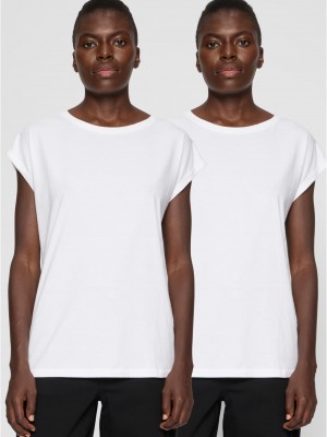 2 Броя Изчистени Мъжки ТенискиPre-Pack Ladies Extended Shoulder Tee 2-Pack white+white XXL 2 Броя Изчистени Мъжки ТенискиPre-Pack Ladies Extended Shoulder Tee 2-Pack white+white XXL