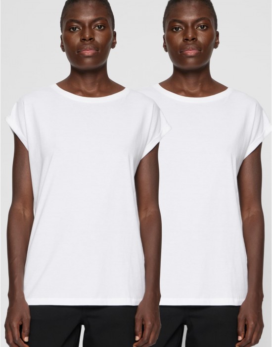 2 Броя Изчистени Мъжки ТенискиPre-Pack Ladies Extended Shoulder Tee 2-Pack white+white XXL 2 Броя Изчистени Мъжки ТенискиPre-Pack Ladies Extended Shoulder Tee 2-Pack white+white XXL