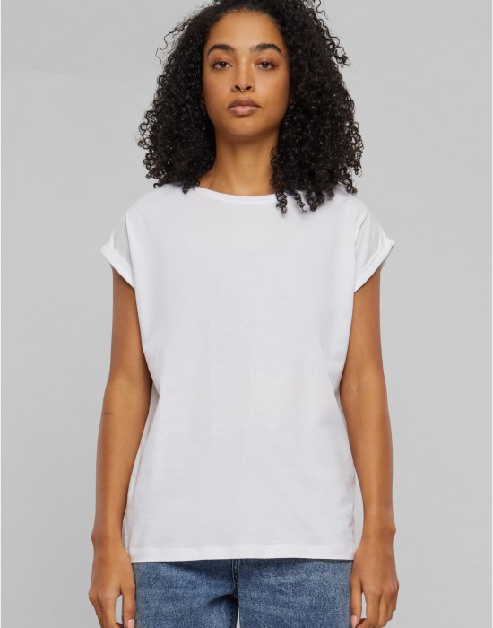 2 Броя Изчистени Дамски ТенискиPre-Pack Ladies Extended Shoulder Tee 2-Pack white+bluepurple XXL