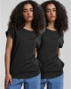 2 Броя Изчистени Дамски ТенискиPre-Pack Ladies Extended Shoulder Tee 2-Pack black XXL 2 Броя Изчистени Дамски ТенискиPre-Pack Ladies Extended Shoulder Tee 2-Pack black XXL