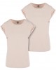 2 Броя Изчистени Дамски ТенискиPre-Pack Ladies Extended Shoulder Tee 2-Pack pink XS 2 Броя Изчистени Дамски ТенискиPre-Pack Ladies Extended Shoulder Tee 2-Pack pink XS