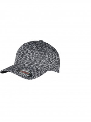 Шапка с козирка в тъмносиво Stripes Melange Flexfit  Шапка с козирка в тъмносиво Stripes Melange Flexfit