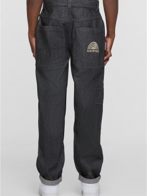 Дънки Southpole Embroidery Denim raw black 36 Дънки Southpole Embroidery Denim raw black 36
