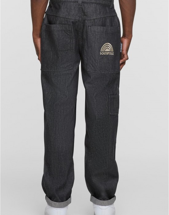 Дънки Southpole Embroidery Denim raw black 36 Дънки Southpole Embroidery Denim raw black 36