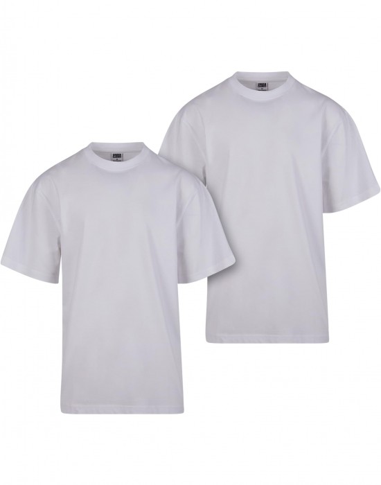 2 Броя Изчистени Мъжки ТенискиTall Tee 2-Pack white+white XXL