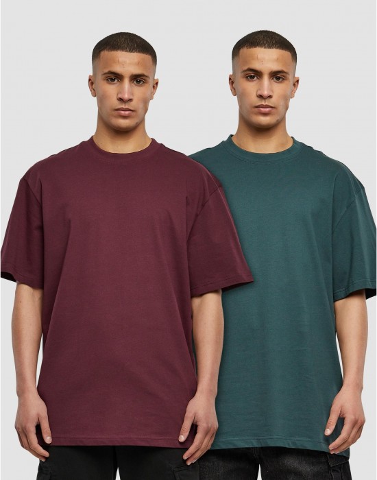 2 Броя Изчистени Мъжки ТенискиTall Tee 2-Pack redwine+bottlegreen XXL 2 Броя Изчистени Мъжки ТенискиTall Tee 2-Pack redwine+bottlegreen XXL