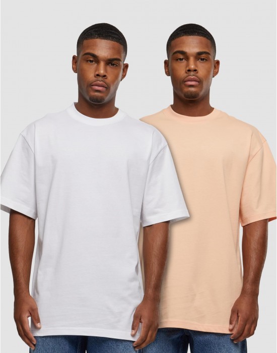 2 Броя Изчистени Мъжки ТенискиTall Tee 2-Pack softapricot+white XXL 2 Броя Изчистени Мъжки ТенискиTall Tee 2-Pack softapricot+white XXL