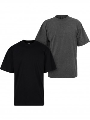 2 Броя Изчистени Мъжки ТенискиTall Tee 2-Pack black+charcoal XXL 2 Броя Изчистени Мъжки ТенискиTall Tee 2-Pack black+charcoal XXL
