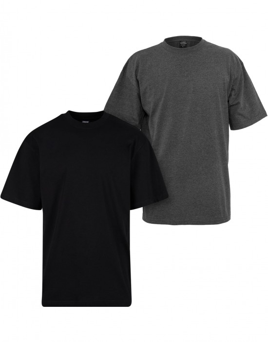 2 Броя Изчистени Мъжки ТенискиTall Tee 2-Pack black+charcoal XXL 2 Броя Изчистени Мъжки ТенискиTall Tee 2-Pack black+charcoal XXL