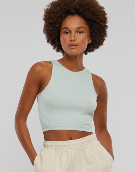 2 Броя Дамски Потници Ladies Cropped Rib Top 2-Pack frostmint+white XXL