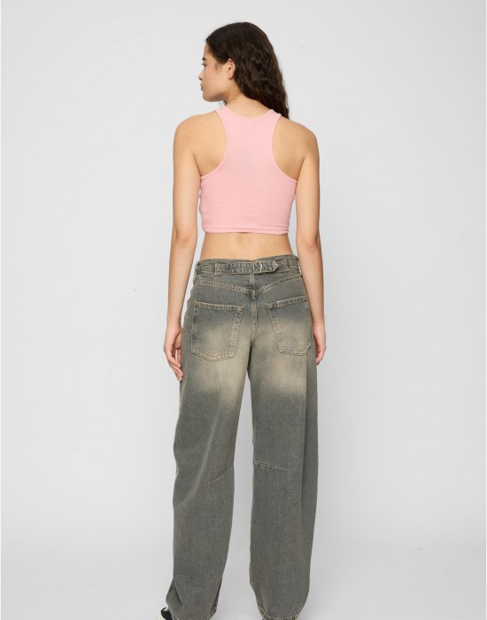 2 Броя Дамски Потници Ladies Cropped Rib Top 2-Pack lemonadepink+white XXL