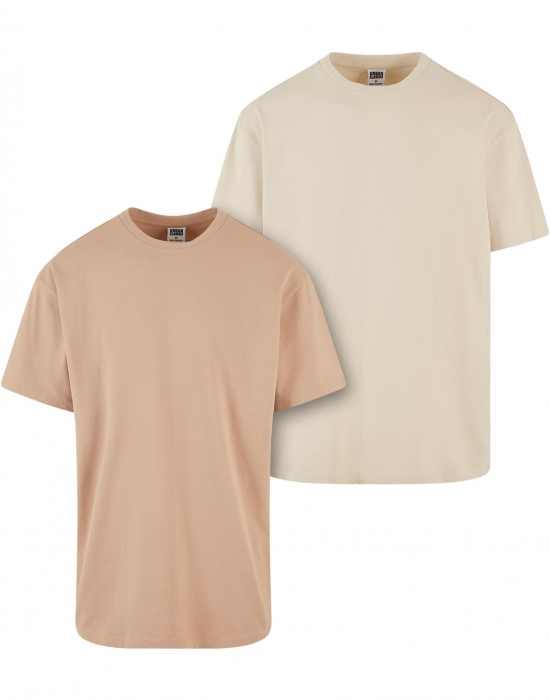 2 Броя Изчистени Мъжки ТенискиHeavy Oversized Tee 2-Pack unionbeige+sand XXL 2 Броя Изчистени Мъжки ТенискиHeavy Oversized Tee 2-Pack unionbeige+sand XXL