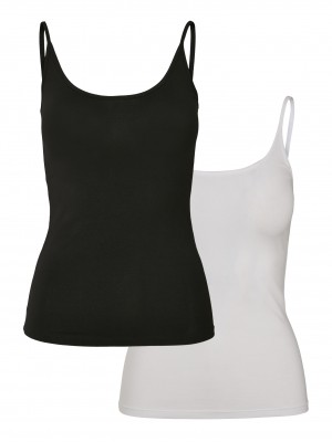 2 Броя Дамски Потници Ladies Basic Top 2-Pack black + white XXL