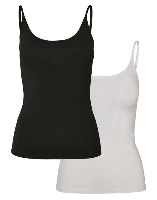 2 Броя Дамски Потници Ladies Basic Top 2-Pack black + white XXL