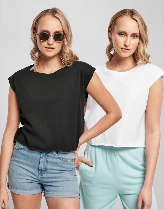 2 Броя Изчистени Дамски ТенискиLadies Organic Short Tee 2-Pack black+white XXL 2 Броя Изчистени Дамски ТенискиLadies Organic Short Tee 2-Pack black+white XXL