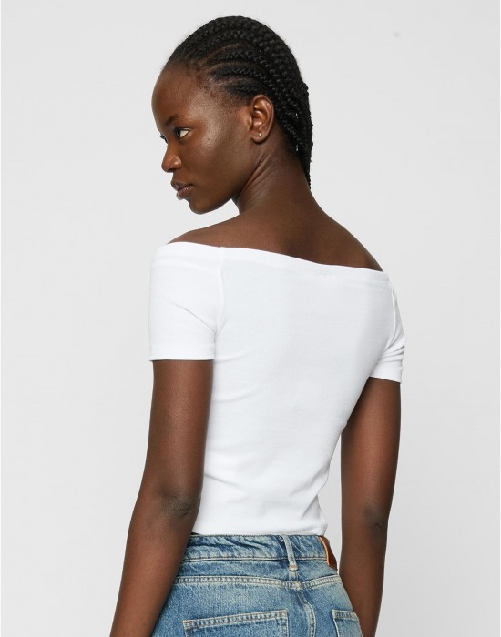 2 Броя Изчистени Дамски ТенискиLadies Organic Off Shoulder Rib Tee 2-Pack black+white XXL 2 Броя Изчистени Дамски ТенискиLadies Organic Off Shoulder Rib Tee 2-Pack black+white XXL