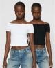 2 Броя Изчистени Дамски ТенискиLadies Organic Off Shoulder Rib Tee 2-Pack black+white XXL 2 Броя Изчистени Дамски ТенискиLadies Organic Off Shoulder Rib Tee 2-Pack black+white XXL