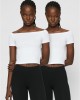 2 Броя Изчистени Дамски ТенискиLadies Organic Off Shoulder Rib Tee 2-Pack white+white XXL 2 Броя Изчистени Дамски ТенискиLadies Organic Off Shoulder Rib Tee 2-Pack white+white XXL