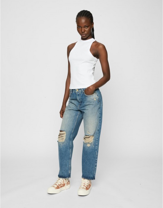 2 Броя Дамски Потници Ladies Racer Back Rib Top 2-Pack black+white XXL