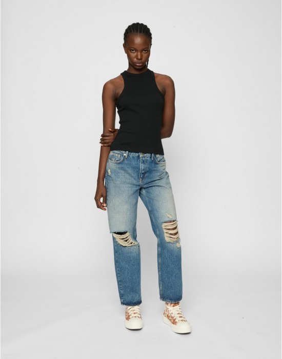 2 Броя Дамски Потници Ladies Racer Back Rib Top 2-Pack black+white XXL